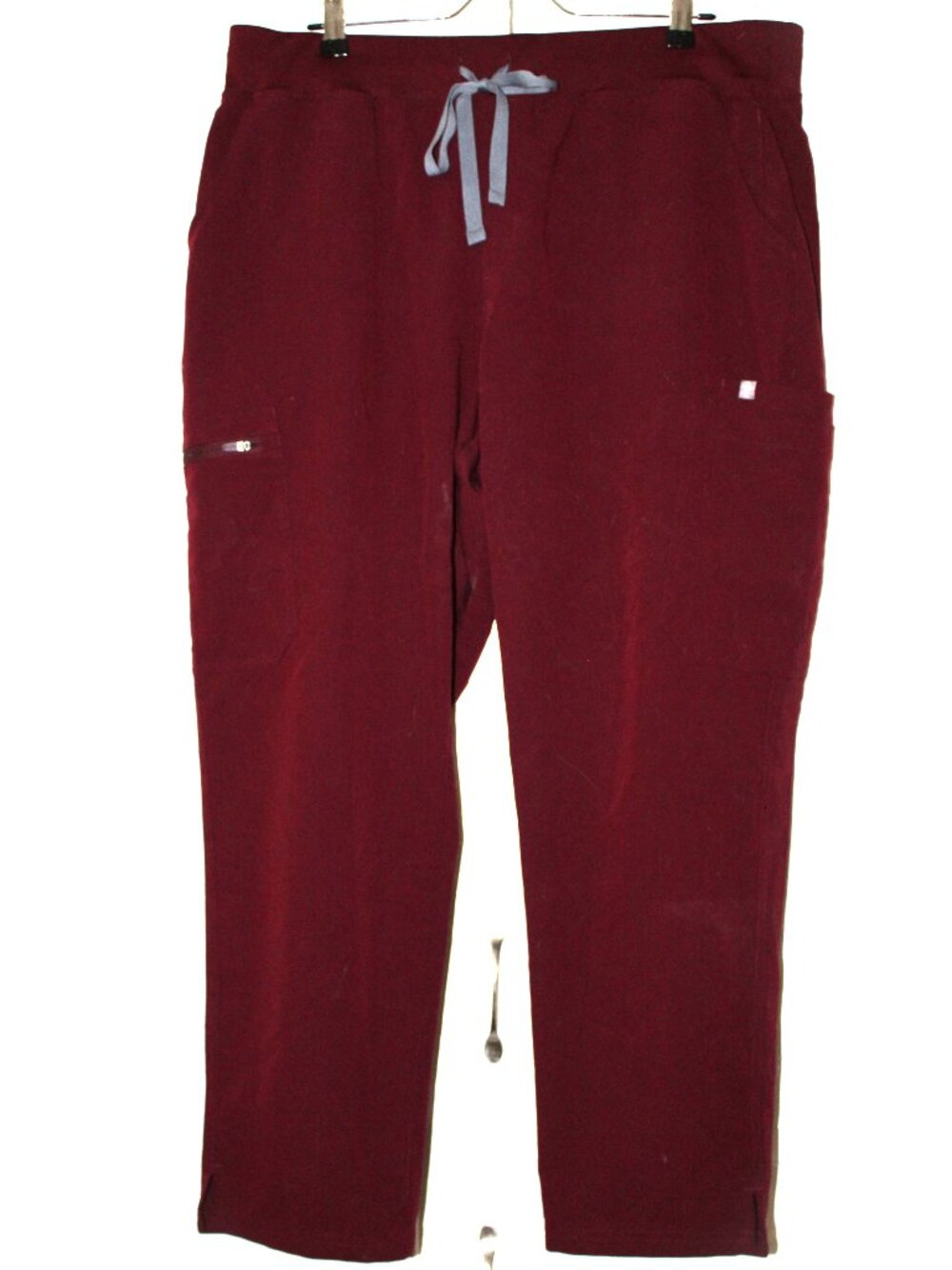 FIGS Women's Yola Scrub Pants in Burgundy
